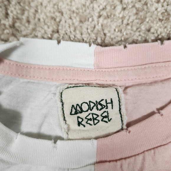 Modish Rebel Reworked Split Graphic‎ Tee Mushroom & Daytona Car Distressed Sz XL - Picture 6 of 6